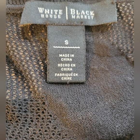 WHBM Mesh 3/4 Sleeve Lightweight Sweater Sheer Size Small - Picture 5 of 5